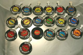 19 Metal And 1 Plastic Hot Wheels Redline Collector Buttons Or Badges