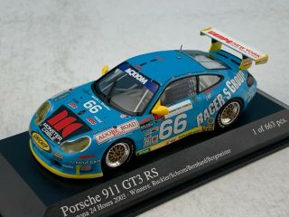 1:43 Minichamps 2003 Porsche 911 Gt3 Rs 66 24 Hour Daytona Winner 400036966