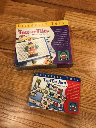 Discovery Toys Traffic Jam Strategy Game & Discovery Toy Tote N Tiles Mosaic Set