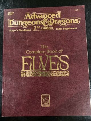 Ad&d: The Complete Book Of Elves - Tsr 2131