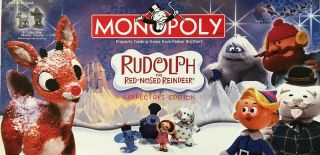 Rudolph The Red Nosed Reindeer Monopoly Game Collectors Edition - Complete Euc