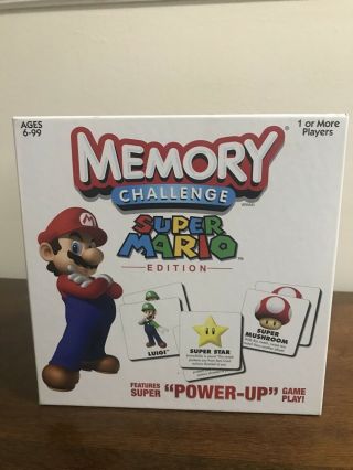 Board Game Nintendo Mario Edition Memory Challenge Board Game 2011 Hasbro
