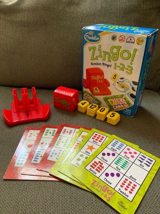 Thinkfun Zingo Number Bingo With A Zing Game Fun Learning Game Complete