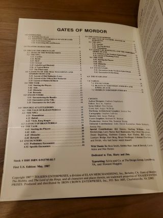 Gates of Mordor MERP Middle Earth Role Playing Lord of the Rings ICE RPG 3