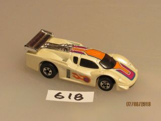 (618) Hot Wheels Ferrari Rare Gt Racer Track Set Car White