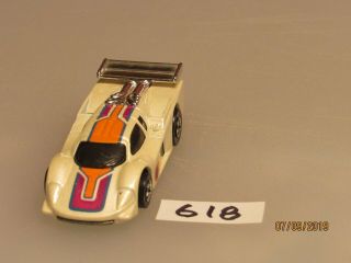 (618) Hot Wheels Ferrari Rare GT Racer Track Set Car White 3