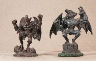 2x Gargoyles Demon Imp Harpy Reaper 2038 & 2040 Painted Metal Miniature D&d