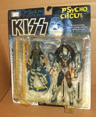 1998 Mcfarlane Toys Kiss Psycho Circus Ace Frehley/the Stiltman Moc