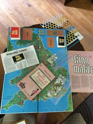 1976 Kingmaker King Maker War of the Roses Board Game By Avalon Hill Bookcase 5
