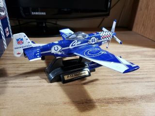 Fleer Collectibles P - 51 Mustang Airplane Nfl Indianapolis Colts 1:48
