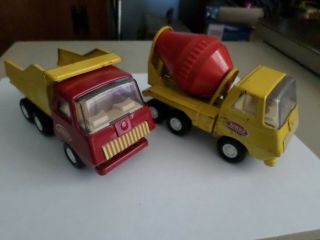 2 Vintage Tonka Mini Cement Mixer & Dump Truck Mound Minn 1960 - 70 ' s 2