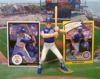 1990 Mark Grace - Starting Lineup - Slu - Figure & Card - Chicago Cubs
