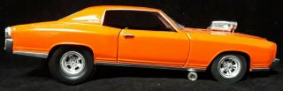 Vintage Saico 1/24 Scale 1970 Chevrolet Monte Carlo Ss 454 Diecast Model Orange