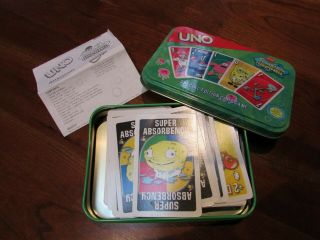UNO 2002 SpongeBob Square Pants Special Edition Absorbency Card Game Tin 2