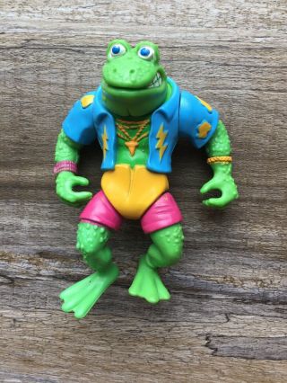 Vintage Gingis Frog 1989 Playmates Figure Tmnt Ninja Turtles Rare 4.  5”