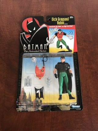 Dc Batman The Animated Series Kenner Dick Grayson Robin Figure Moc Tas 1993