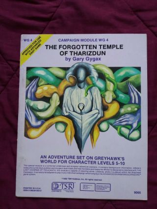 Tsr Ad&d Campaign Module Wg4 - The Forgotten Temple Of Tharizdun - 1982