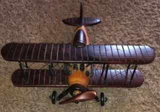 Collectible (4) Metal And (1) Wooden Airplanes 4