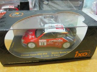Ixo - Scale 1/43 - Citroen Xsara Wrc No.  18 - Monte Carlo 2003 - Mini Toy Car