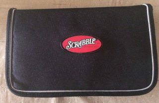 Scrabble Game Folio Edition In Travel Zippered Case Portable Tiles 100 Complete