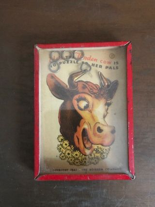 Vintage Borden Milk Company Elsie The Cow Ring A Horn Dexterity Game Rare Find