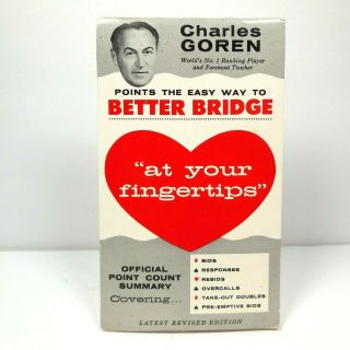 Vintage Charles Goren Easy Way To Better Bridge - Card Game How To Play Pamphlet
