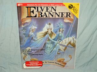 Ad&d 1st Edition Role Aids Module - Elven Banner (rare With Map And Nr)