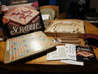 Vintage Milton Bradley Scrabble Deluxe Edition 1989 Turntable