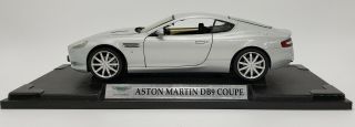 Silver Aston Martin Db9 Coupe 2010 Motor Max 1/18 Diecast Car No Box