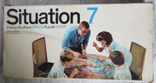Vtg 1969 Parker Brothers Situation 7 Space Puzzle Board Game