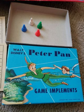 Vintage PETER PAN 1953 Walt Disney Board Game of Adventure Complete No.  3800/1 3