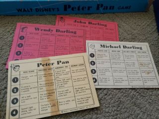 Vintage PETER PAN 1953 Walt Disney Board Game of Adventure Complete No.  3800/1 5
