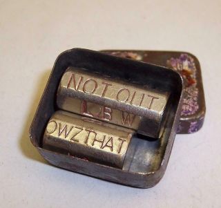 Vintage Owzthat Miniature/pocket Cricket Game Nickle Brass