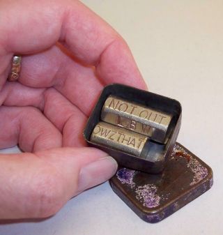 Vintage OWZTHAT Miniature/Pocket CRICKET GAME Nickle Brass 2