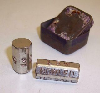 Vintage OWZTHAT Miniature/Pocket CRICKET GAME Nickle Brass 3
