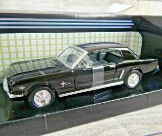 1964 1/2 Ford Mustang Coupe Black 1/24 Diecast Muscle Car Model Motor Max