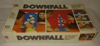 Vintage 1979 Downfall Board Game Gears Milton Bradley Strategic 100 Complete