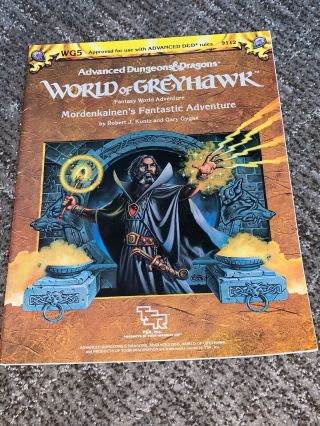 Advanced D&d World Of Greyhawk Mordenkainen’s Fantastic Adventure Wg5 9112