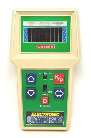 Vintage 1978 Coleco Electronic Quarterback Handheld Football Game
