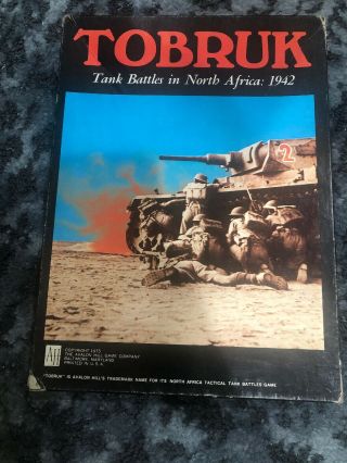 Vintage Tobruk Tank Battles North Africa 1942 Board Game Avalon Hill 1975