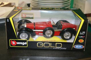 Bugatti Type 59 Gold Collezione 1:18 Diecast By Burago