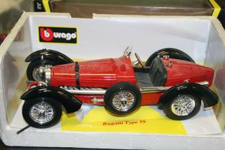 Bugatti Type 59 Gold Collezione 1:18 Diecast by Burago 3