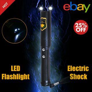 Electro Shocker For Self - Defense Electric Shock Wand W/ Led Flashlight