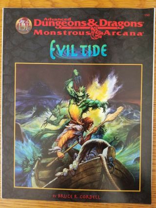 Evil Tide Ad&d 2e Monstrous Arcana Sahuagin Game Module Tsr