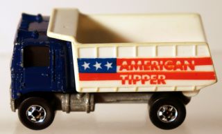 Dte 1975 Hot Wheels Black Wheel 9089 Blue/white American Tipper