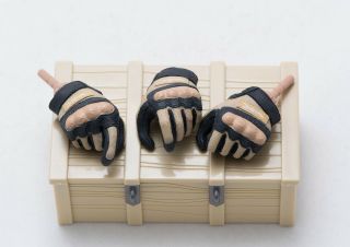 1/6 Dam Damtoys Fbi Hostage Rescue Team Gloves Gloved Hand Set