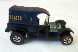Vintage 1969 Hot Wheels Red Line Blue Police Paddy Wagon Usa