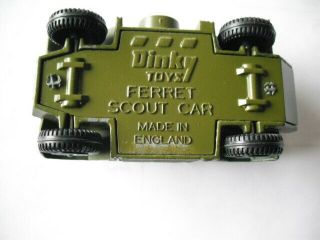 DINKY TOYS MILITARY FERRET SCOUT CAR DESERT SAND COLOR 680 MADE IN ENGLAND 3