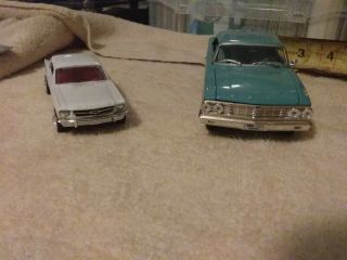1964 Ford Galaxie Arco 1:24& 1964 Ford Mustang 1:64 Ertl Die Cast