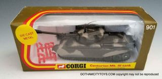 1974 Ca.  Vintage Corgi Diecast Centurion Mk Iii Tank 901 W.  Missiles